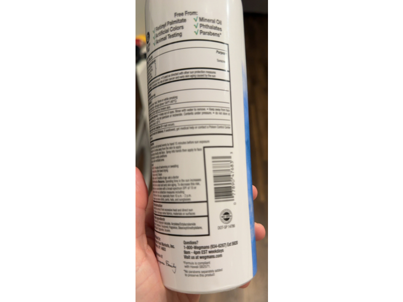 Wegmans Sport Clear Continuous Sunscreen Spray, SPF 50, 11 oz/312 g