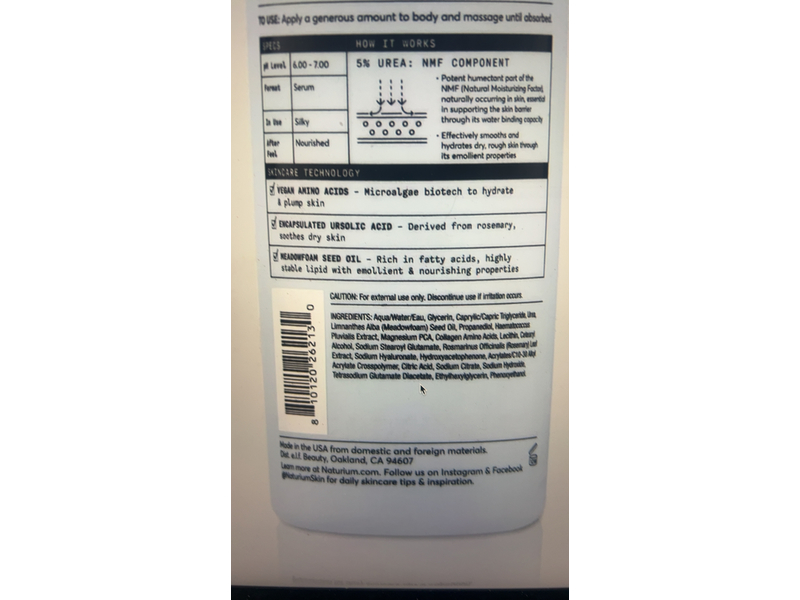 Naturium Urea 5% Body Serum, 14 fl oz/414 mL
