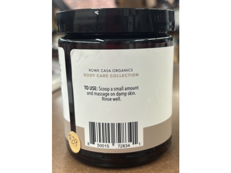 Rowe Casa Organics Exfoliating Body Scrub, Coffee + Vanilla, 9 fl oz/266 mL