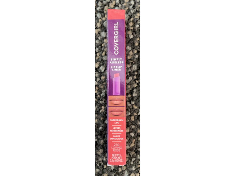 CoverGirl Simply Ageless Lip Flip Liner, 270 Loving Rose, 0.01 oz/0.3 g