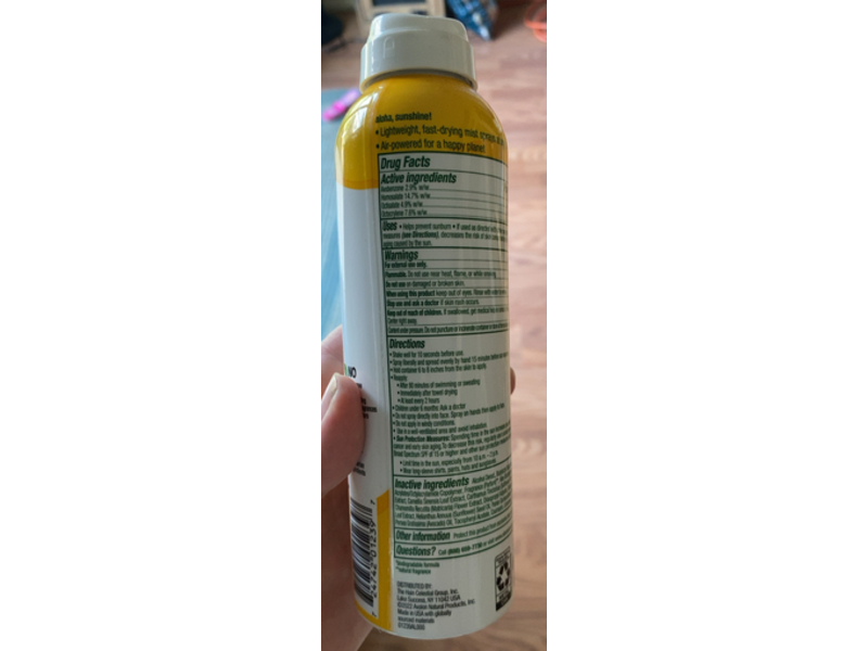 Alba Botanica Coconut Sunscreen Spray, Hawaiian, SPF 30, 5 fl oz/148 mL