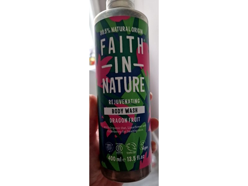 Faith In Nature Rejuvenating Body Wash, Dragon Fruit, 13.5 fl oz/400 mL
