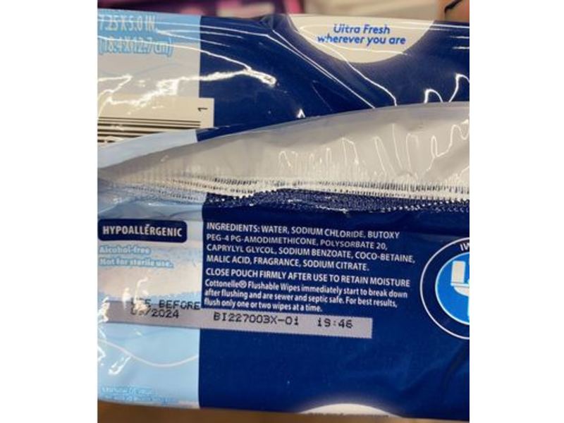 Cottonelle Flushable Wipes, 42 Wipes