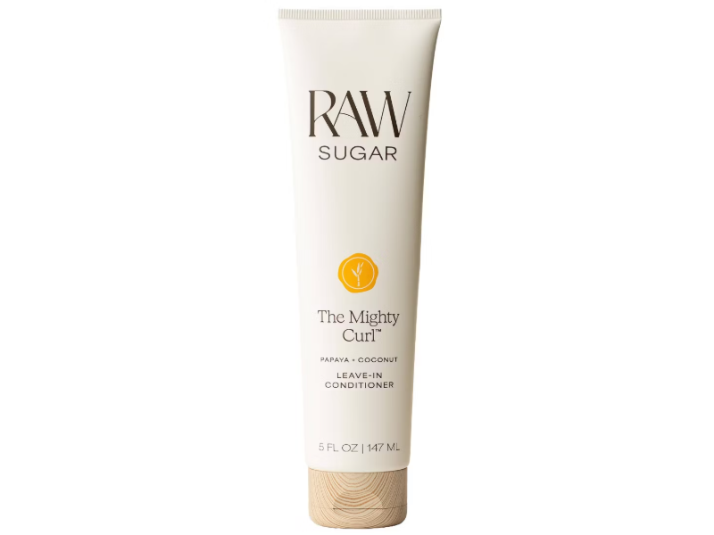 Raw Sugar The Mighty Curl Leave-In Conditioner, Papaya + Coconut, 5 fl oz/147 mL