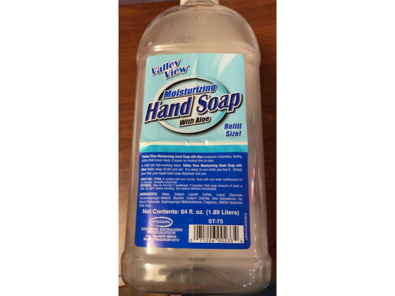 Stearns Valley View Moisturizing Hand Soap, Aloe, 64 fl oz/1.89 L