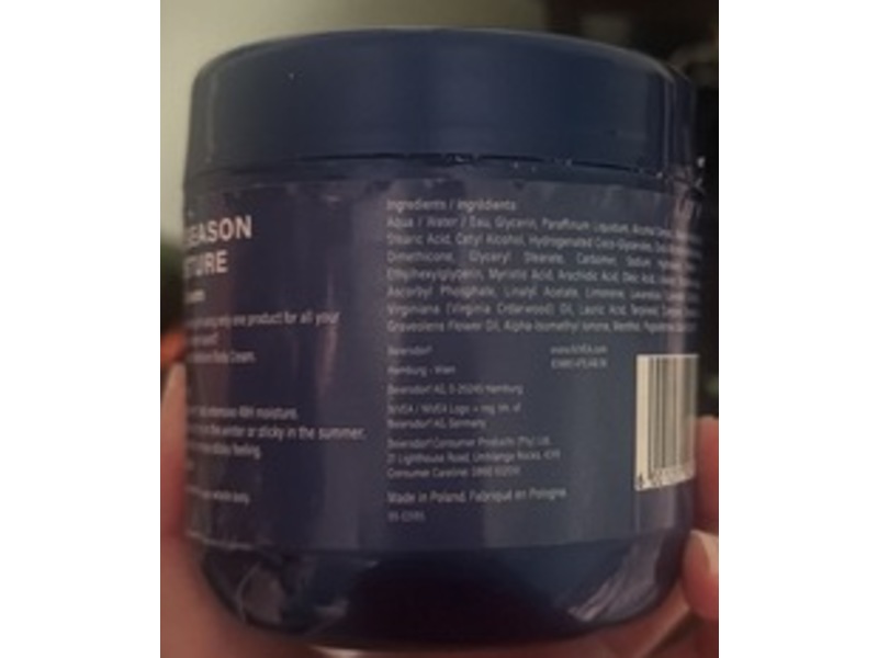 Nivea Men All Seasons Moisture Body Cream, Vitamin Complex, 13.52 fl oz/400 mL