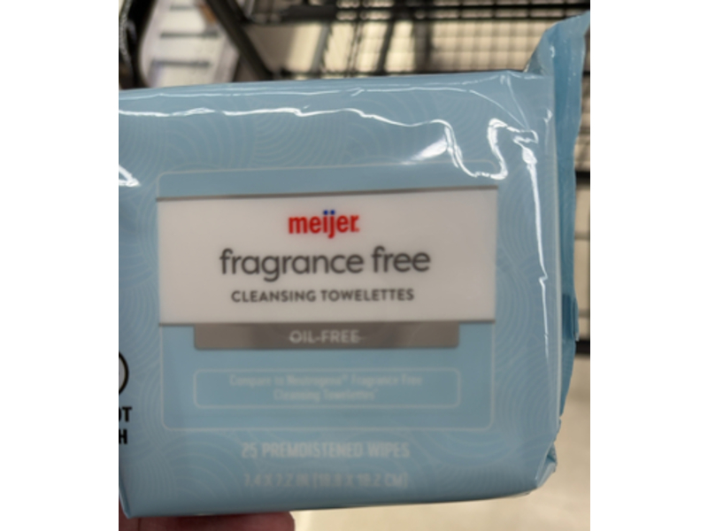 Meijer Cleansing Towelettes, Fragrance Free, 25 Count