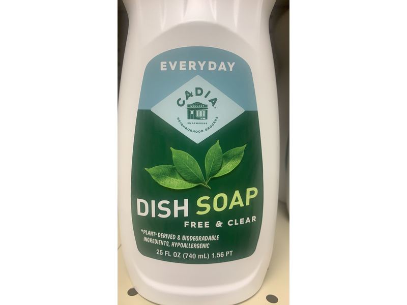 Everyday Dish Soap, Free & Clear, 25 fl oz/740 mL