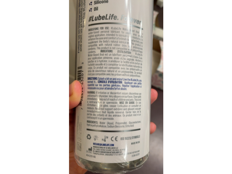 Lube Life Water Based Anal Lubricant, 32 fl oz/946 mL