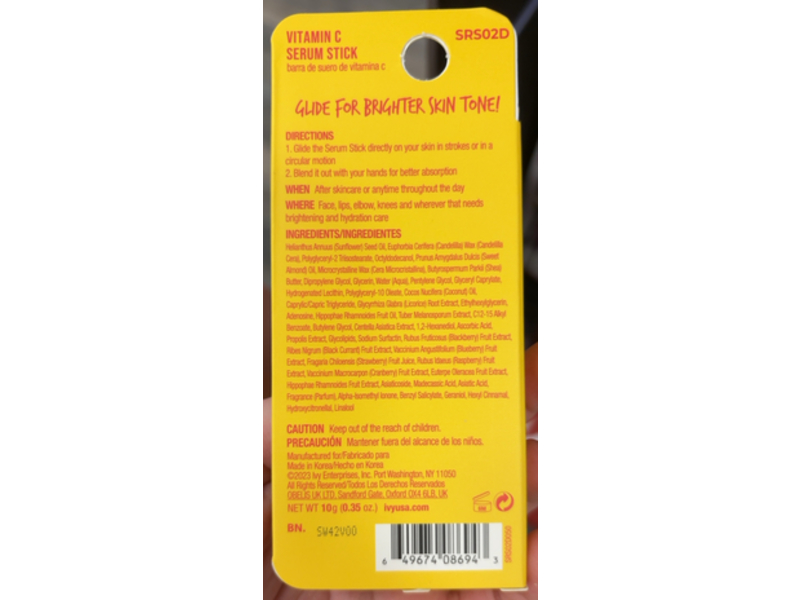 Kiss New York Serum Stick, Vitamin C, 0.35 oz/10 g