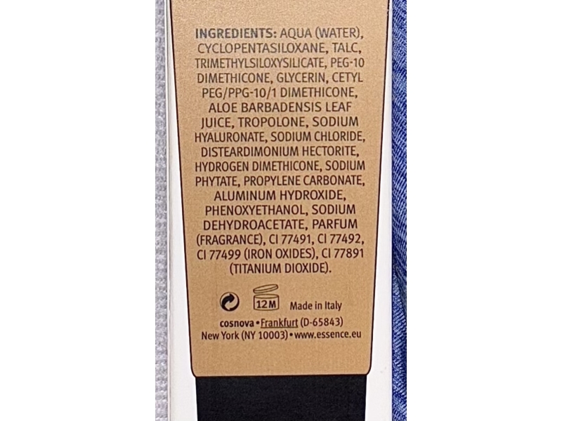 Essence Pretty Natural Hydrating Foundation, 100 Warm Caramel, 1.01 fl oz/30 mL