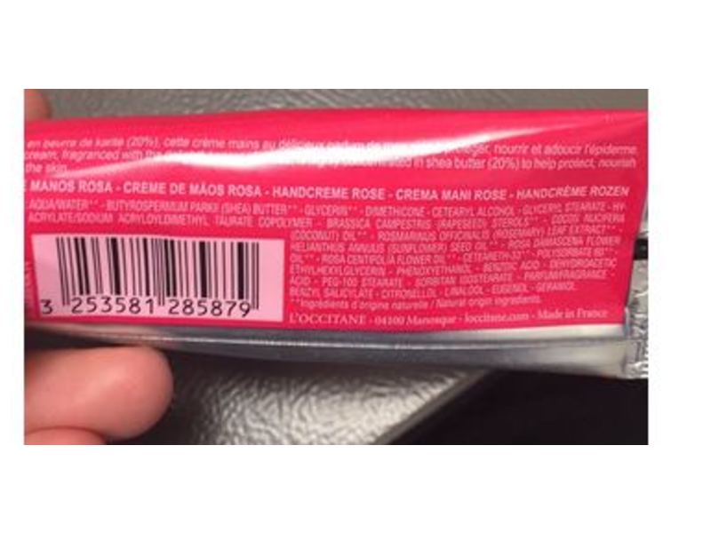 L'occitane Hand Cream, Wonderful Rose, 1 oz/30 mL