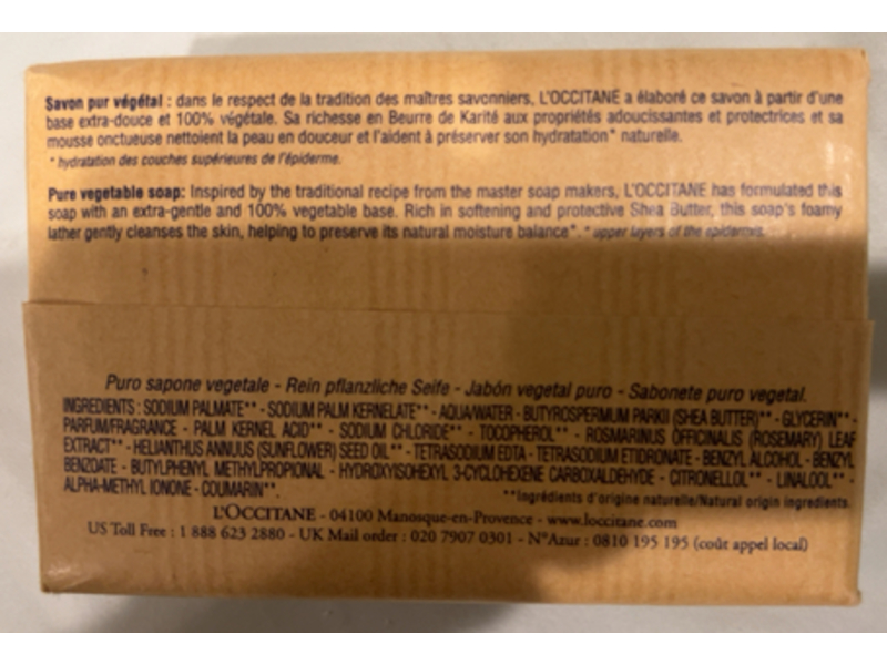 L'occitane En Provence Extra - Gentle Soap, Milk & Shea Butter, 8.8 oz/250 g