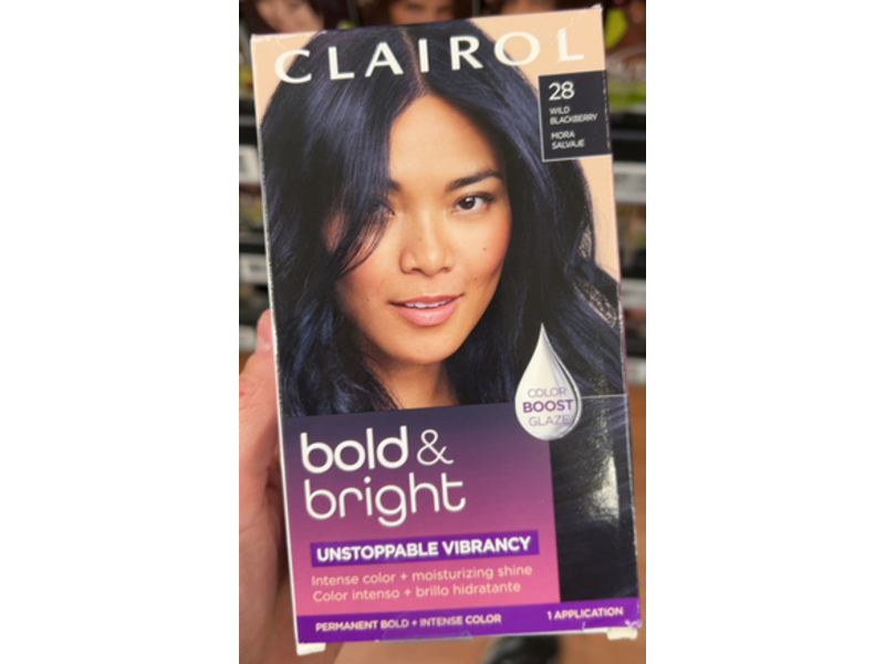 Clairol Bold & Bright Permanent Bold + Intense Color Kit, 28 Wild Blackberry, 5.48 fl oz, 1 Application
