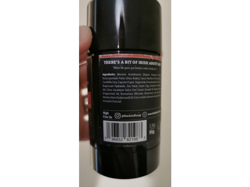 The Black Stuff Deodorant, Citrus Cedarwood Blast, 3.3 oz/95 g