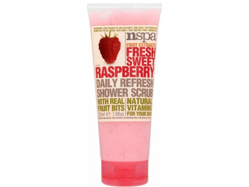 nspa Daily Refresh Shower Scrub, Fresh Sweet Raspberry, 7.6 fl oz/225 mL