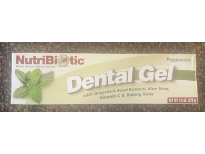 Nutribiotic Dental Gel Toothpaste, Peppermint, 4.5 oz/128 g