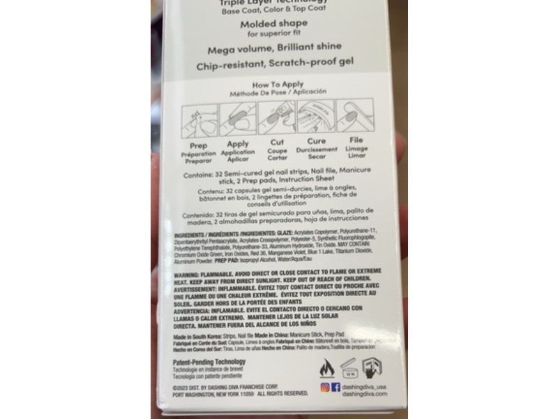 Dashing Diva Glaze Semi Cured Gel Nail Strips, 32 Count