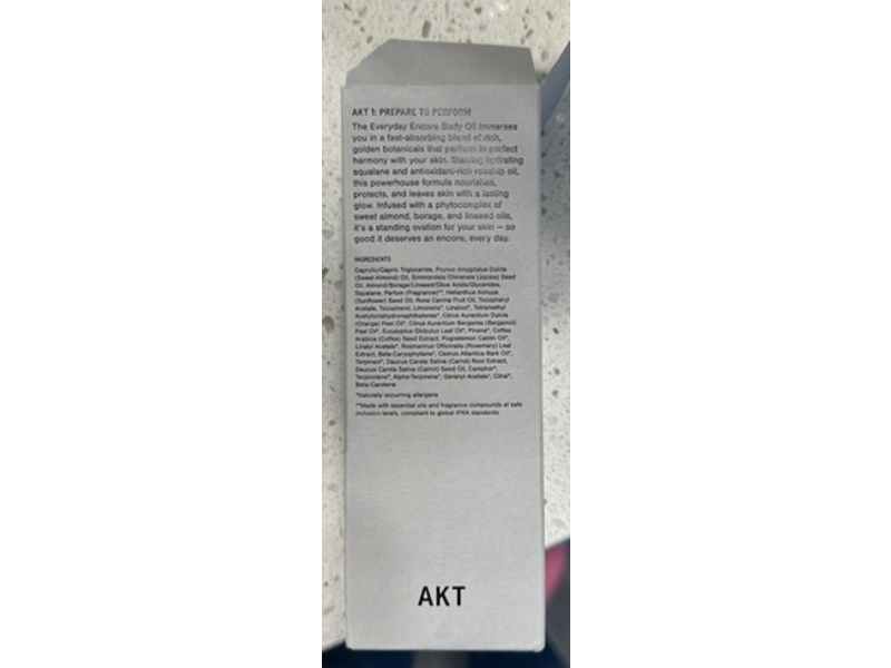 AKT The Everyday Encore Body Oil, After Thunder, Cedar, Eucalyptus, Bitter Orange, 3.4 fl oz/100 mL