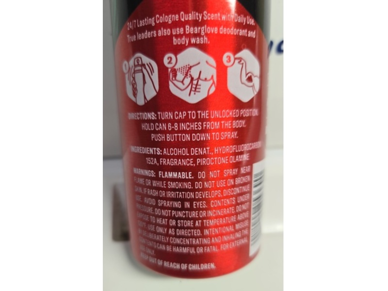 Old Spice Unerarm & Body Spray, Bearglove, 5.1 oz/144 g, Pack Of 3