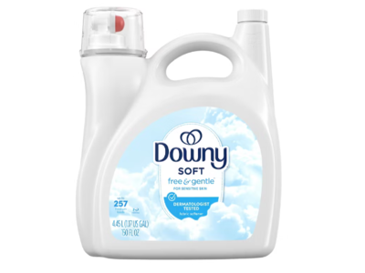 Downy Soft Fabric Softener, Free & Gentle, 257 Loads, 150 fl oz/4.45 L