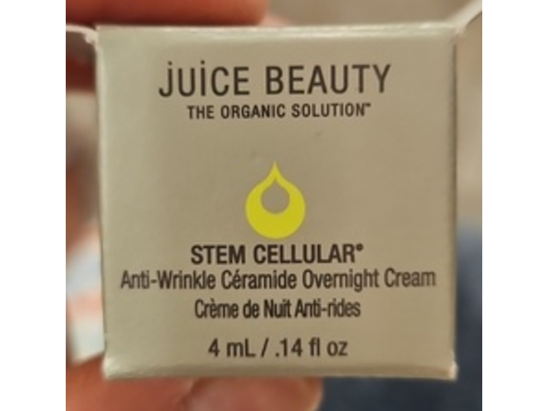 Juice Beauty Stem Cellular Anti-Wrinkle Ceramide Overnight Cream, 0.14 fl oz/4 mL