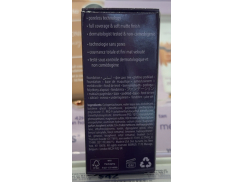 Tarte Amazonian Clay Full Coverage Foundation, 20N Light Neutral, 0.5 fl oz/15 mL