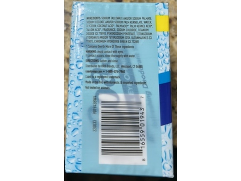 Coast Refreshing Deodorant Soap, Fresh Scent, 4.12 oz/116 g, Pack Of 2, 4 Packs