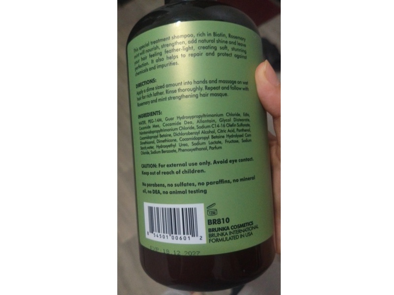 Brunka Nielle Strengthening Shampoo, Rosemary Mint, 28.7 fl oz/850 mL