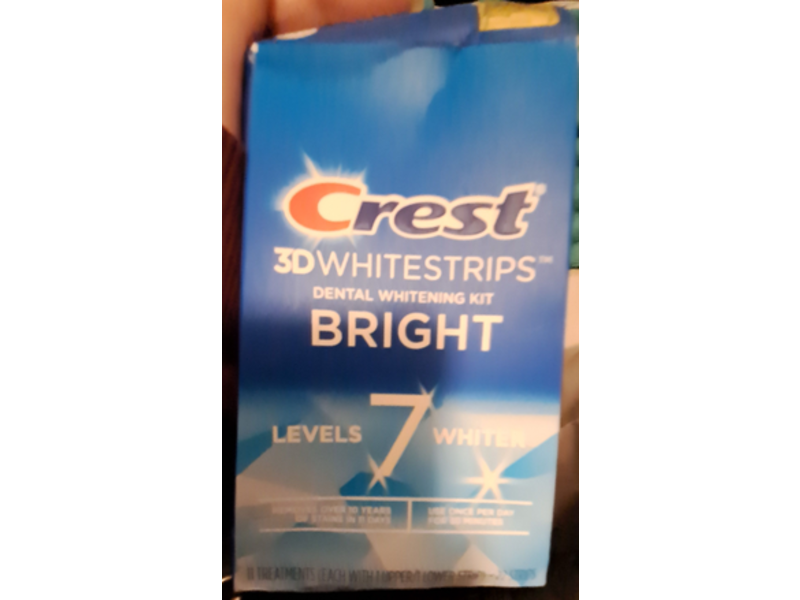 Crest 3D Whitestrips Bright, Levels 7 Whiter, 22 Count