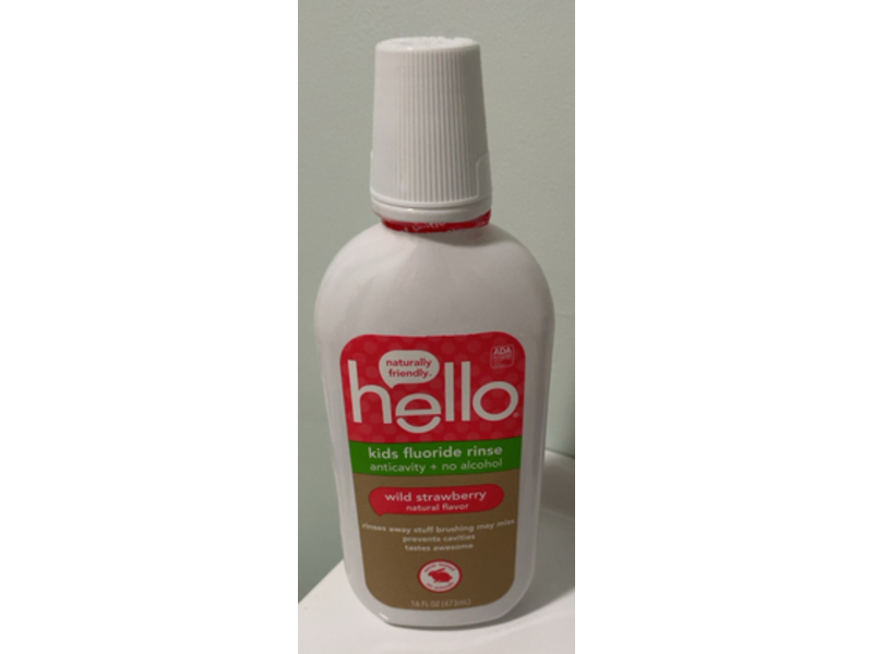 Hello Kids Fluoride Rinse, Wild Strawberry, 16 fl oz/473 mL