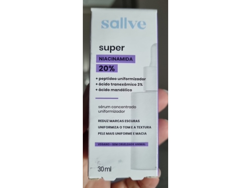 Sallve Super Serum, Niacinamida 20%, 30 mL