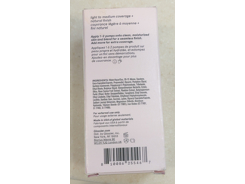 Glossier Stretch Fluid Foundation, Medium Deep 1, 1 oz/30 mL