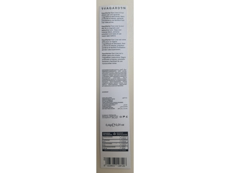 Evagarden Easy Marker Eyeliner, Black, 0.01 oz/0.4 g
