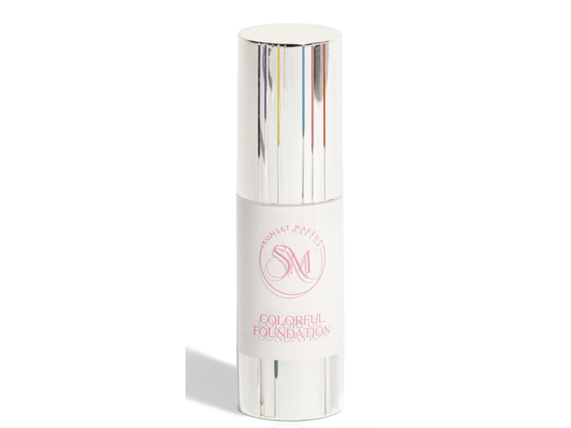 Sunset Makeup Colorful Foundation, White, 1.05 fl oz/30 mL