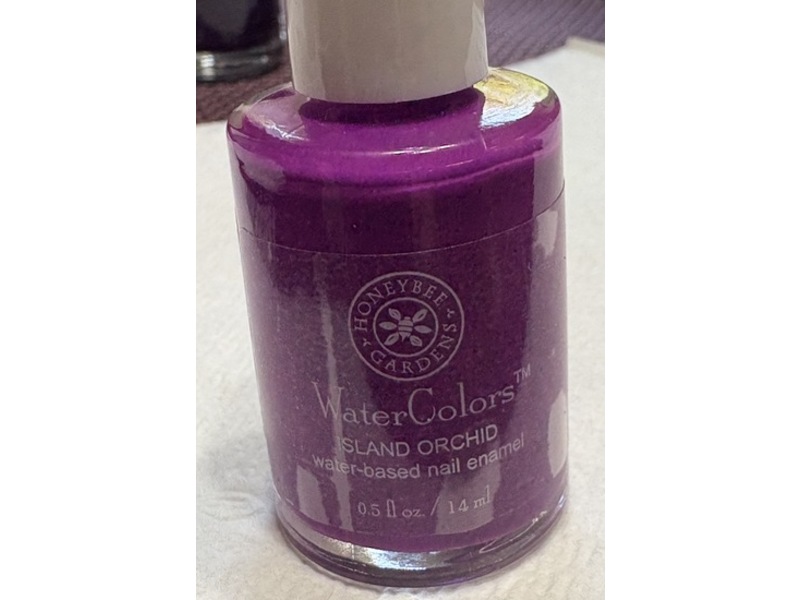 Honey Bee Gardens Water Colors Nail Enamel, Island Orchid, 0.5 fl oz/14 mL