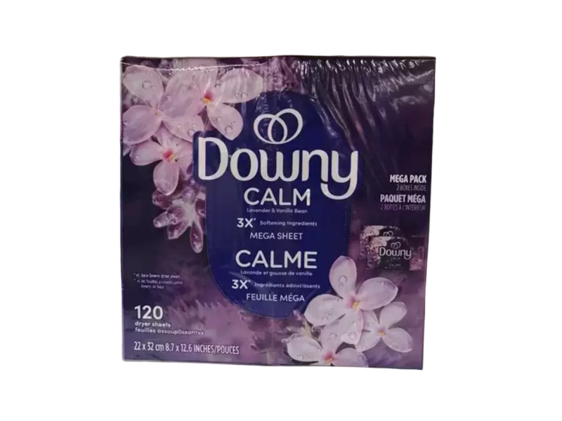 Downy Infusions Mega Dryer Sheet, Lavender & Vanilla Bean, 120 Count