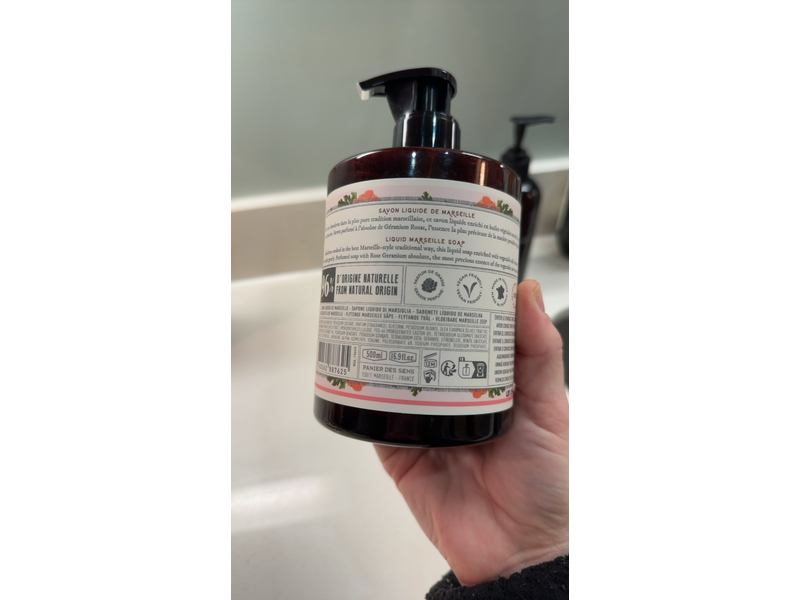 Panier des Sens Marseille Liquid Hand Soap, Rose Geranium 16.9 Fl.oz
