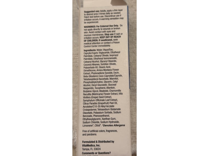 VitaMedica Arnica K Cream, Arnica Montana & Vitamin K Oxide, 0.5 oz/15 g