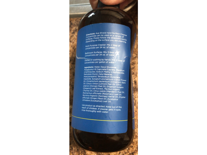 AVA Shield Hard Surface Cleaner Concentrate, 16 fl oz/473 mL