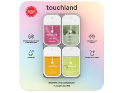 Touchland Hydrating Hand Sanitizer Mist Set, 1 fl oz/30 mL, Set Of 4