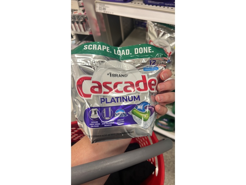 Cascade Platinum ActionPacs, Fresh Scent, 12 Pacs