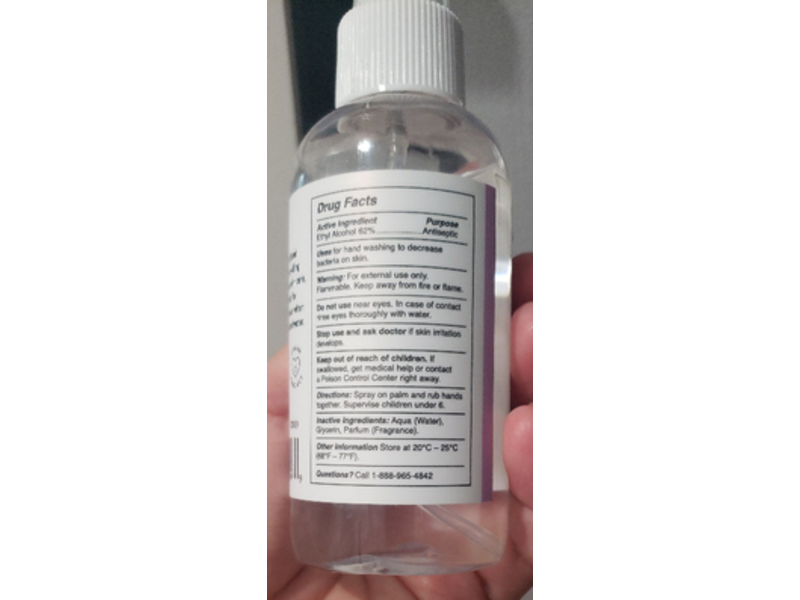 Olivia Care All Natural Hand Sanitizer, Purifying Lavender, 4 fl oz/118 ml