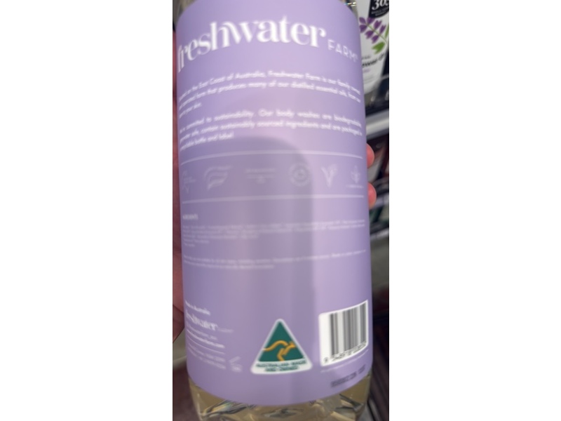 Freshwater Farm Australia Body Wash, Lavender Oil, 34 fl oz/1 L