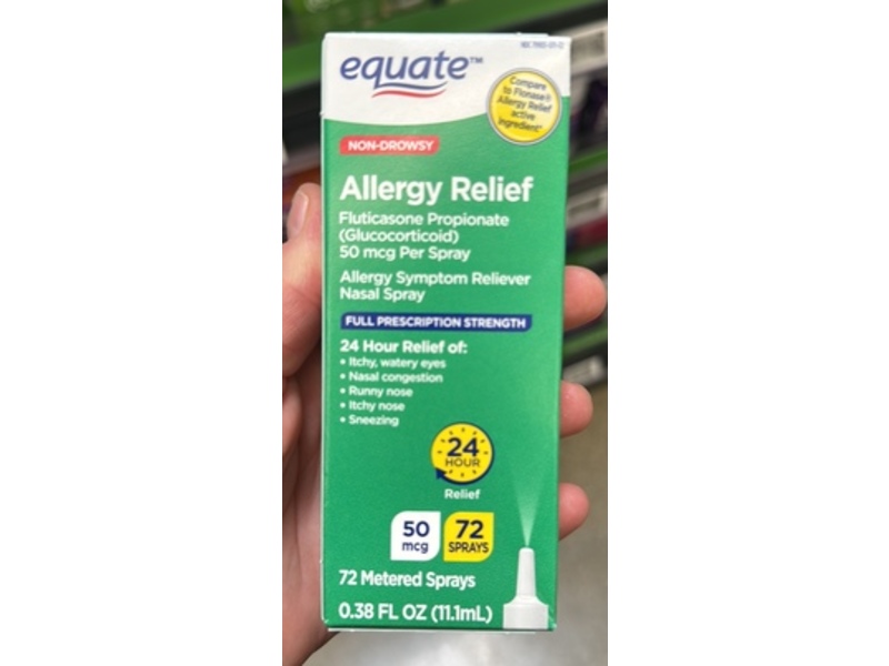 Equate Allergy Relief Nasal Spray, 0.38 fl oz/11.1 mL
