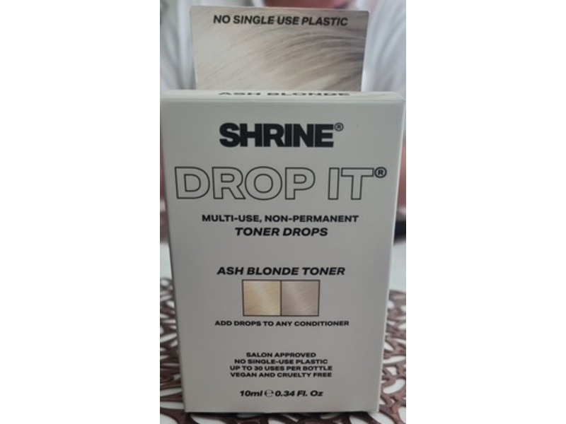 Shrine Drop It Toner Drops, Ash Blonde, 0.34 fl oz/10 mL