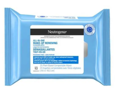 Neutrogena All-In-One Make-Up Removing Cleansing Wipes, 25 Count