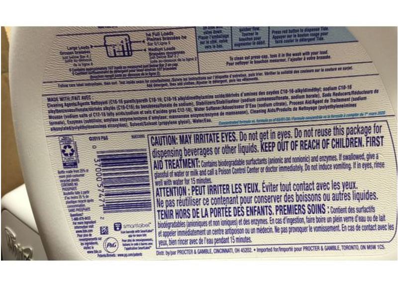 Tide Laundry Detergent, Free & Gentle, 107 Loads, 154 fl oz/4.55 L