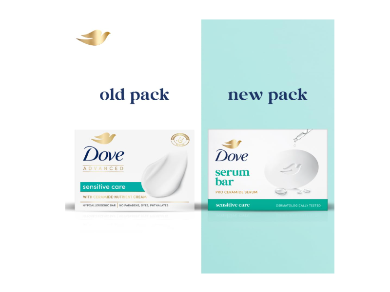 Dove Sensitive Care Serum Bar, Pro-Ceramide Serum, 125 g