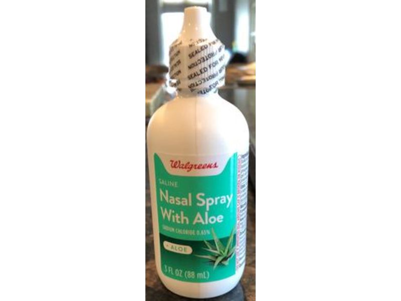Walgreens Saline Nasal Spray, Aloe, 3 fl oz/88 mL